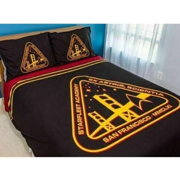 Star Trek Accessories Starfleet Duvet Cover Set Twin Xl Black